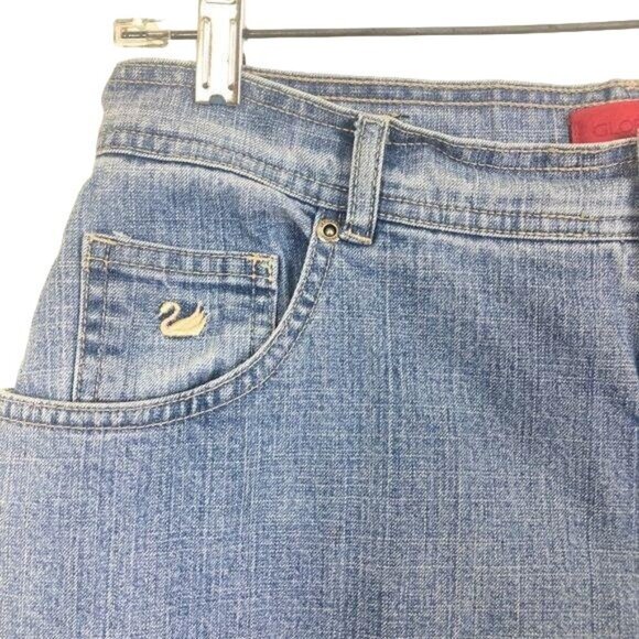 Gloria Vanderbilt Women’s Straight Leg Jeans 12 Short High Waist Blue Stretch - Picture 5 of 10